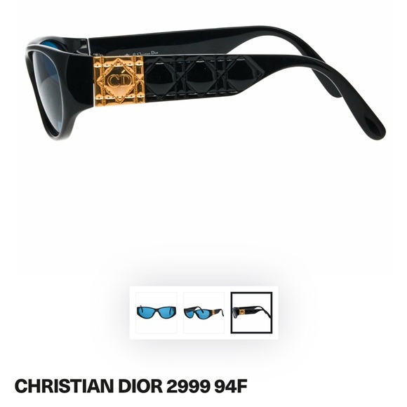 Christian Dior 2999 94F sunglasses, black frame and iconic silhouette VINTAGE - Picture 6 of 6